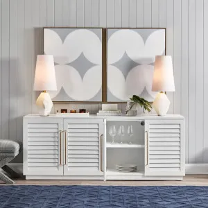 Monaco White 4-Door Buffet by CAFE Lighting & Living, a Sideboards, Buffets & Trolleys for sale on Style Sourcebook