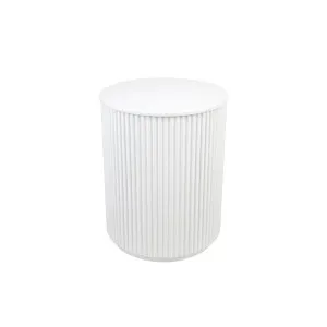 Monaco White Round Side Table by CAFE Lighting & Living, a Coffee Table for sale on Style Sourcebook