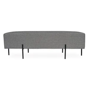 Celine Quilted Ottoman Bench - Houndstooth by Darcy & Duke, a Ottomans for sale on Style Sourcebook