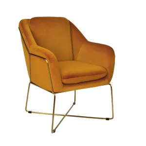 Studio Velvet Armchair - Dark Amber by Darcy & Duke, a Chairs for sale on Style Sourcebook