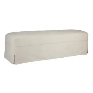 Brighton Slip Cover Bench Ottoman - Natural Linen by CAFE Lighting & Living, a Ottomans for sale on Style Sourcebook