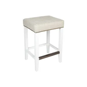 Canyon Hamptons Kitchen Stool - White Frame by CAFE Lighting & Living, a Bar Stools for sale on Style Sourcebook