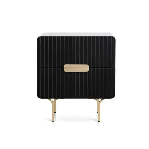 Padme Bedside Table - Matte Black by Calibre Furniture, a Bar Stools for sale on Style Sourcebook