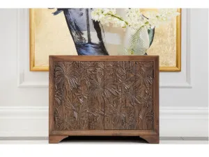 Capri Hand Carved Cabinet - Walnut Grey by Wisteria, a Sideboards, Buffets & Trolleys for sale on Style Sourcebook