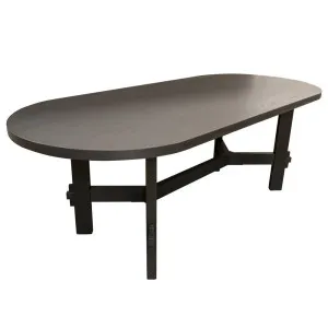 Positano Oval Dining Table - 2.2m Black by CAFE Lighting & Living, a Dining Tables for sale on Style Sourcebook