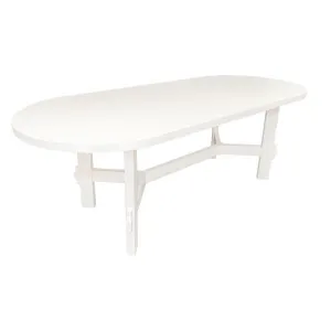 Positano Oval Dining Table - 2.2m White by CAFE Lighting & Living, a Dining Tables for sale on Style Sourcebook