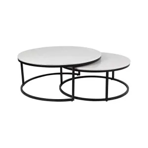 Chloe Stone Nesting Coffee Tables - Black by CAFE Lighting & Living, a Coffee Table for sale on Style Sourcebook