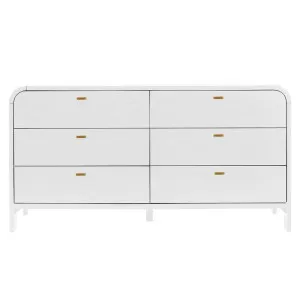 Carmen 6 Drawer Oak Chest - White by CAFE Lighting & Living, a Cabinets, Chests for sale on Style Sourcebook