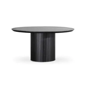 Hunter Designer Round Dining Table 1.5m - Black by Calibre Furniture, a Dining Tables for sale on Style Sourcebook