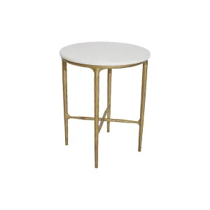 Heston Marble Side Table - Brass by CAFE Lighting & Living, a Side Table for sale on Style Sourcebook