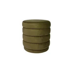 Demi Stool - Olive Velvet by CAFE Lighting & Living, a Ottomans for sale on Style Sourcebook