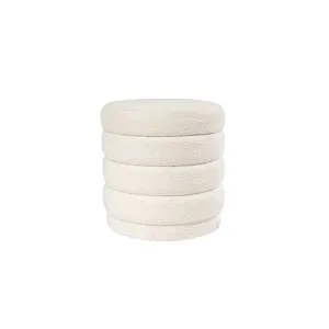 Demi Stool - White Boucle by CAFE Lighting & Living, a Ottomans for sale on Style Sourcebook