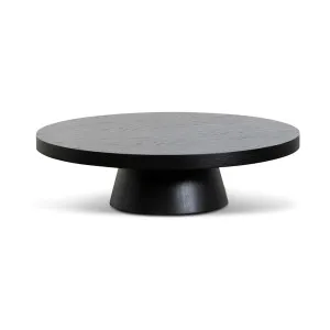 Eclipse Round Oak Coffee Table - Black by Calibre Furniture, a Coffee Table for sale on Style Sourcebook