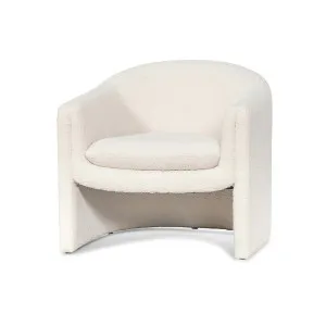 Sophia Armchair - Ivory White Boucle by Calibre Furniture, a Chairs for sale on Style Sourcebook