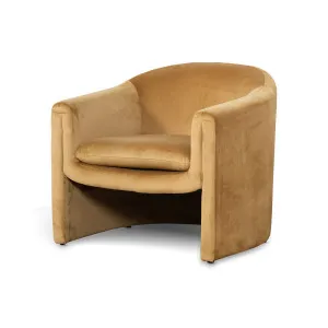 Sophia Velvet Armchair - Mustard by Calibre Furniture, a Chairs for sale on Style Sourcebook