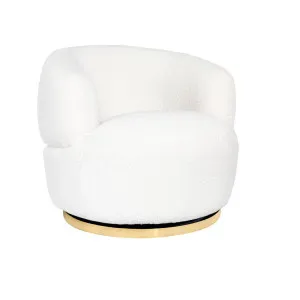 Tubby Swivel Occasional Chair - Ivory Boucle by CAFE Lighting & Living, a Chairs for sale on Style Sourcebook