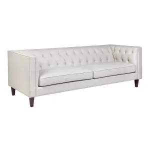 Tuxedo 3 Seater Tufted Sofa - Natural 2.28m by CAFE Lighting & Living, a Sofas for sale on Style Sourcebook