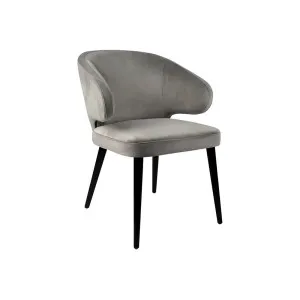 Harlow Dining Chair - Grey Velvet by CAFE Lighting & Living, a Dining Chairs for sale on Style Sourcebook