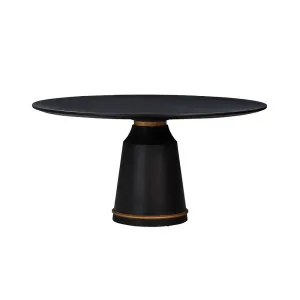 Kelly Black Round Dining Table 1.5m by Future Classics, a Dining Tables for sale on Style Sourcebook