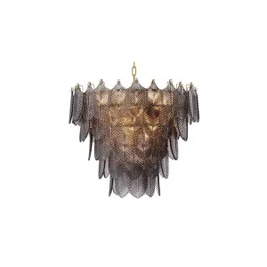 Virgin Chandelier Cut Glass - Charcoal by Wisteria, a Pendant Lighting for sale on Style Sourcebook