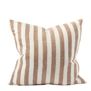 Santi Feather Fill Cushion 50x50cm in White / Nutmeg by OzDesignFurniture, a Cushions, Decorative Pillows for sale on Style Sourcebook