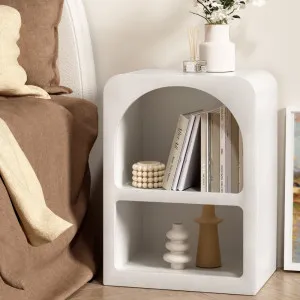 Artiss Bedside Table Shelves Side End Table Storage Nightstand White ARCHED by Kid Topia, a Kids Furniture & Bedding for sale on Style Sourcebook