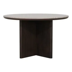Branco Round Dining Table 120cm in Espresso / Light Marble by OzDesignFurniture, a Dining Tables for sale on Style Sourcebook
