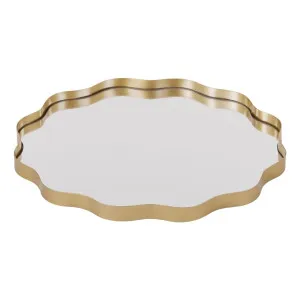 Ripple Mirror Tray 35x2cm in Gold by OzDesignFurniture, a Trays for sale on Style Sourcebook