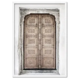 Jaipur Carved Wooden Door in Neutrals - Art Print by Print and Proper, a Prints for sale on Style Sourcebook