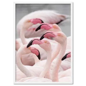 Pink Flamingos Flock - Art Print by Print and Proper, a Prints for sale on Style Sourcebook