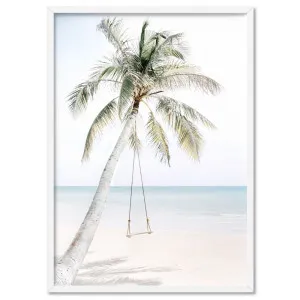 Coastal Palm beach Swing - Art Print by Print and Proper, a Prints for sale on Style Sourcebook