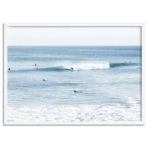 Blue Ocean Surfers - Art Print by Print and Proper, a Prints for sale on Style Sourcebook