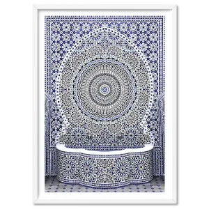 Blue Fountain Casablanca - Art Print by Print and Proper, a Prints for sale on Style Sourcebook