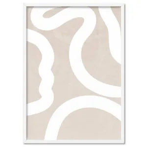 Boho Abstracts | White Lines II - Art Print by Print and Proper, a Prints for sale on Style Sourcebook