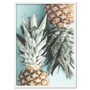 Pineapples on Teal - Art Print by Print and Proper, a Prints for sale on Style Sourcebook
