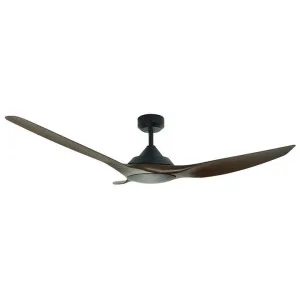 Raven Indoor / Outdoor DC Ceiling Fan, 162cm/64'', Black / Walnut by Vencha Lighting, a Ceiling Fans for sale on Style Sourcebook