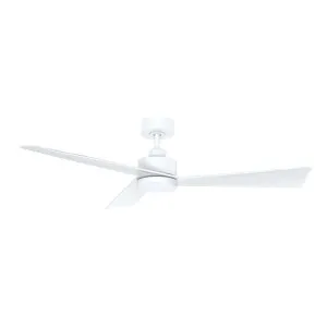 Bronte DC Ceiling Fan with CCT LED Light, 132cm/52'', White by Vencha Lighting, a Ceiling Fans for sale on Style Sourcebook