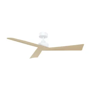 Bronte DC Ceiling Fan, 132cm/52'', White / Oak by Vencha Lighting, a Ceiling Fans for sale on Style Sourcebook