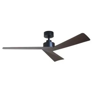 Bronte DC Ceiling Fan, 132cm/52'', Black / Walnut by Vencha Lighting, a Ceiling Fans for sale on Style Sourcebook