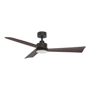 Bronte DC Ceiling Fan with CCT LED Light, 132cm/52'', Black / Walnut by Vencha Lighting, a Ceiling Fans for sale on Style Sourcebook