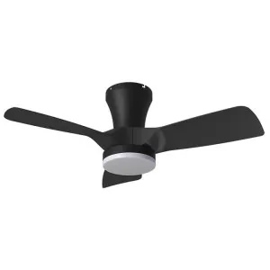 Kiwi Ceiling Fan with Dimmable CCT LED Light, 80cm/32'', Black by Vencha Lighting, a Ceiling Fans for sale on Style Sourcebook