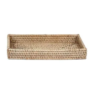 Paume Handcrafted Rattan Tidy Tray, White Wash by Florabelle, a Trays for sale on Style Sourcebook