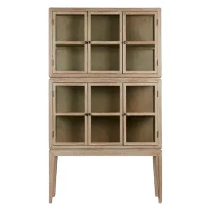 Columbus Oak Timber 6 Door Display Cabinet by Florabelle, a Cabinets, Chests for sale on Style Sourcebook
