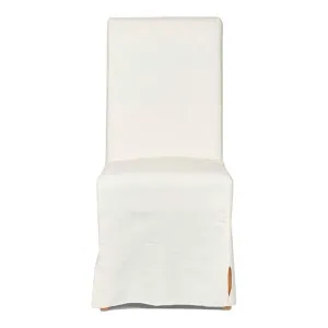 Ville Linen Dining Chair Slip Cover, White by Florabelle, a Chairs for sale on Style Sourcebook