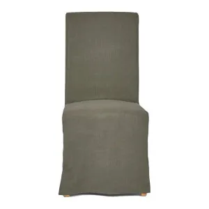 Ville Linen Dining Chair Slip Cover, Charcoal by Florabelle, a Chairs for sale on Style Sourcebook