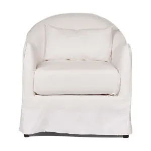 Ville Linen Armchair Slip Cover, White by Florabelle, a Chairs for sale on Style Sourcebook
