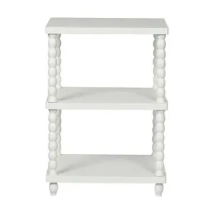 Bobbin Oak Timber Side Table, White by Florabelle, a Side Table for sale on Style Sourcebook
