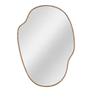 Dune Oak Timber Frame Organic Shape Wall Mirror, 87cm, Natural by Florabelle, a Mirrors for sale on Style Sourcebook