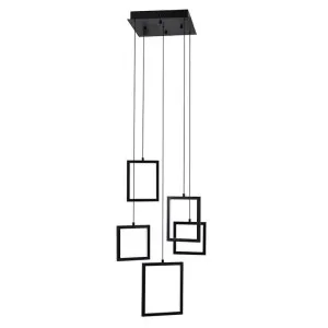 Dahli Metal LED Cluster Pendant Light, 5 Light, 5000K, Black by Vencha Lighting, a Pendant Lighting for sale on Style Sourcebook