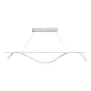 Swirl Metal LED Pendant Light, 120cm, 5000K, White by Vencha Lighting, a Pendant Lighting for sale on Style Sourcebook